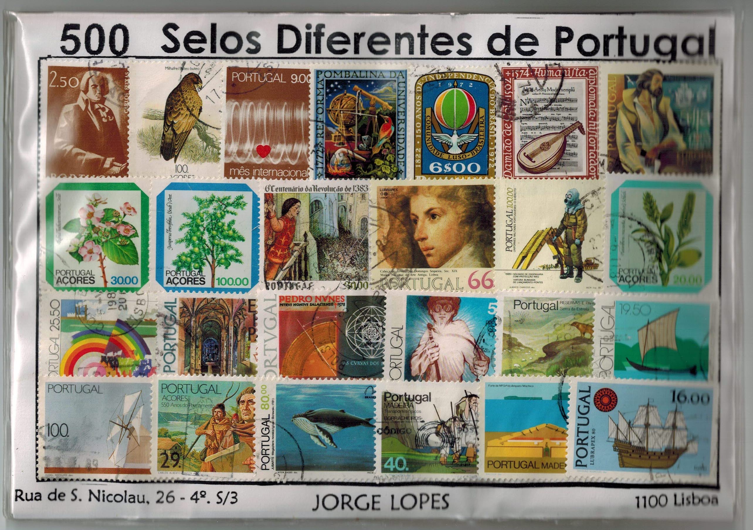 PORTUGAL 500 Selos Diferentes